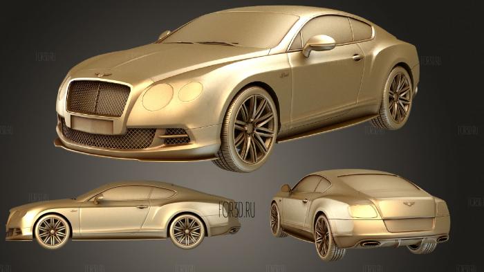 Bentley Continental GT Speed 2014 stl model for CNC