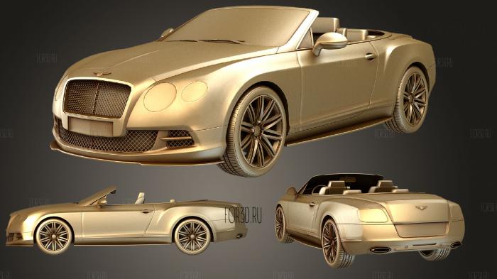 Bentley Continental GT Speed Convertible 2012 stl model for CNC