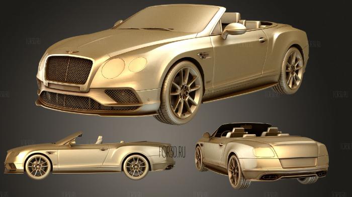 Bentley Continental GT V8 S Convertible 2015 stl model for CNC
