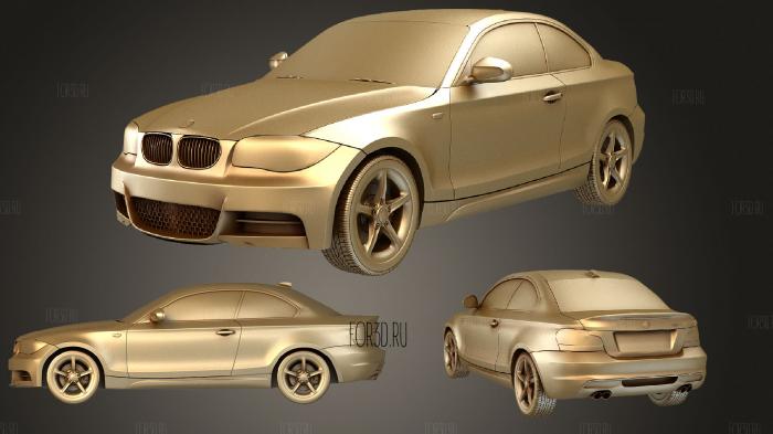 BMW 1 series coupe 2009 stl model for CNC