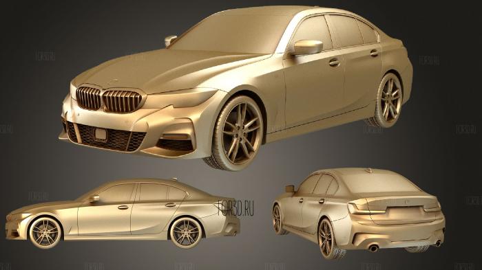 BMW 3 series (Mk7) (G20) sedan M Sport HQinterior 2019 stl model for CNC