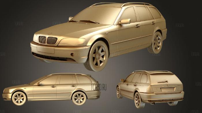 BMW 3 series E46 touring 2001 3d stl модель для ЧПУ