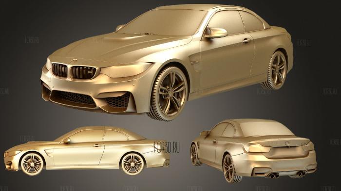 BMW 4 series F83 Convertible M Interior 2014 stl model for CNC