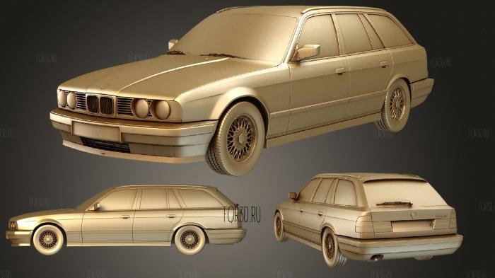 BMW 5 series E34 touring 1993 stl model for CNC