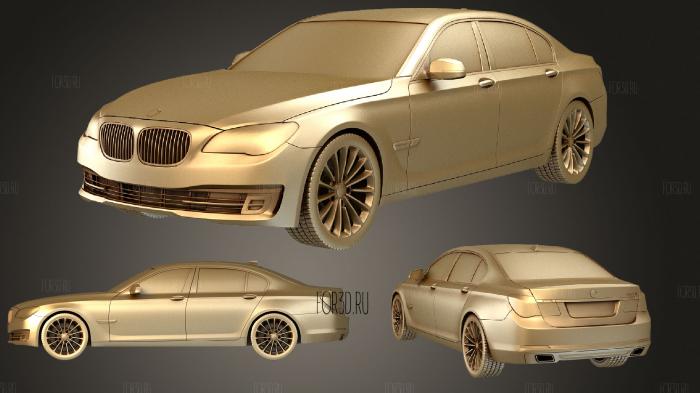 BMW 7 series (F02) HQinterior 2013 stl model for CNC
