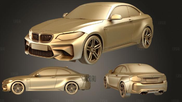 BMW M2 Coupe 2016 set 3d stl модель для ЧПУ