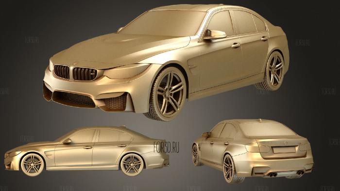 BMW M3 F30 Sedan 2015 set stl model for CNC