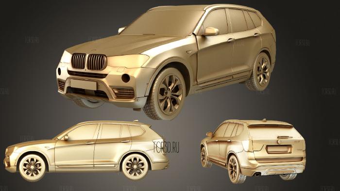 BMW X3 2015 studio 2012 stl model for CNC