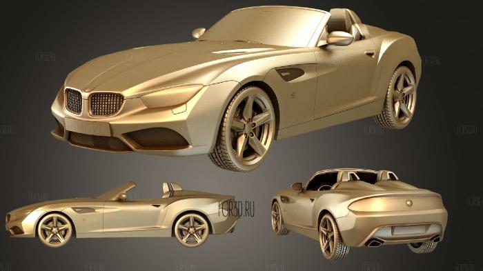 BMW Zagato Roadster Concept 2013 stl model for CNC