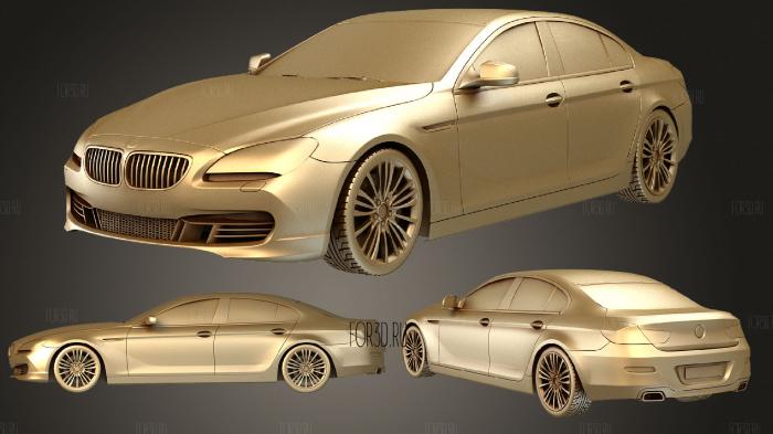 BMW 6series Gran Coupe 2013 hipoly stl model for CNC