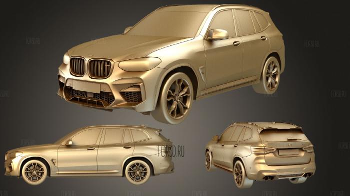BMW X3M Competition 2020 stl model for CNC