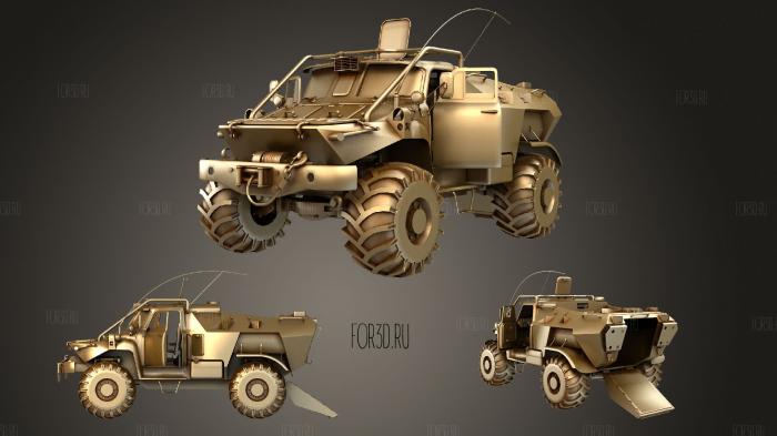 BTR GAZ Hybrid concept stl model for CNC