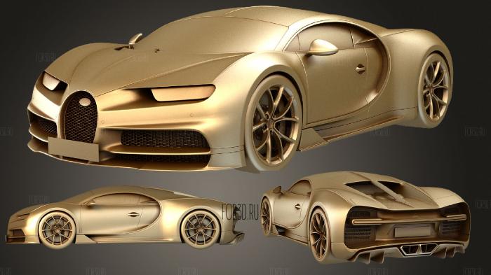 Bugatti Chiron 2020 3D 3d stl модель для ЧПУ