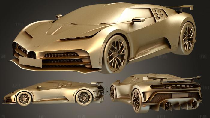 Bugatti Centodieci 2020 stl model for CNC