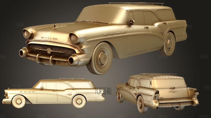 Buick Century (Mk1) Caballero wagon 1957 stl model for CNC