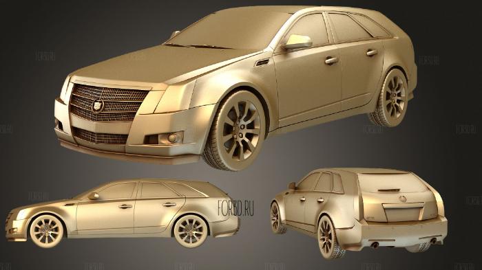 Cadillac CTS (Mk2) sport wagon 2009 stl model for CNC