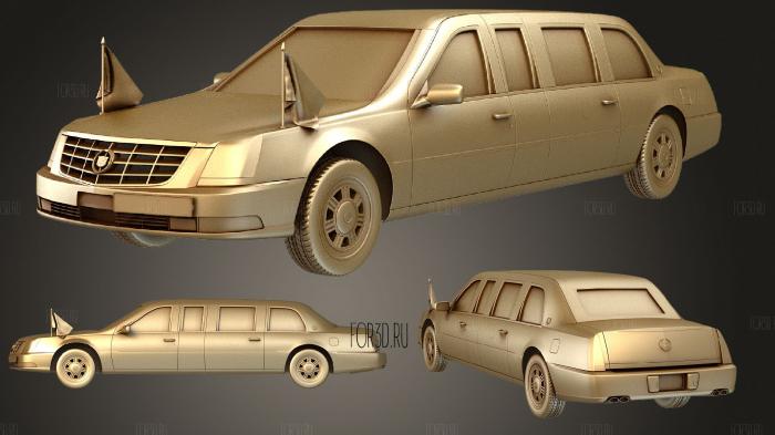 Cadillac DTS Limousine 2006 stl model for CNC