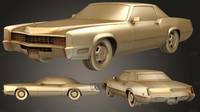 Cadillac Eldorado (Mk4) Fleetwood (69347 H) 1968 stl model for CNC