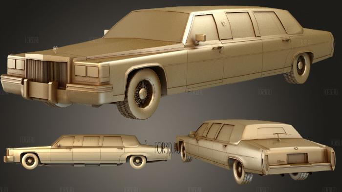 Cadillac Fleetwood limousine 1986 stl model for CNC