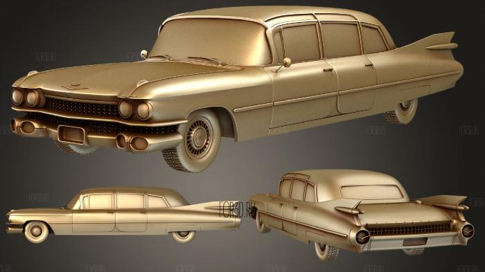 Cadillac Fleetwood Mk7 Seventy Five sedan 1959 stl model for CNC