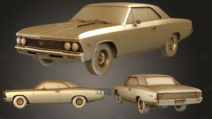 Chevrolet Chevelle SS 1966 комплект 3d stl модель для ЧПУ