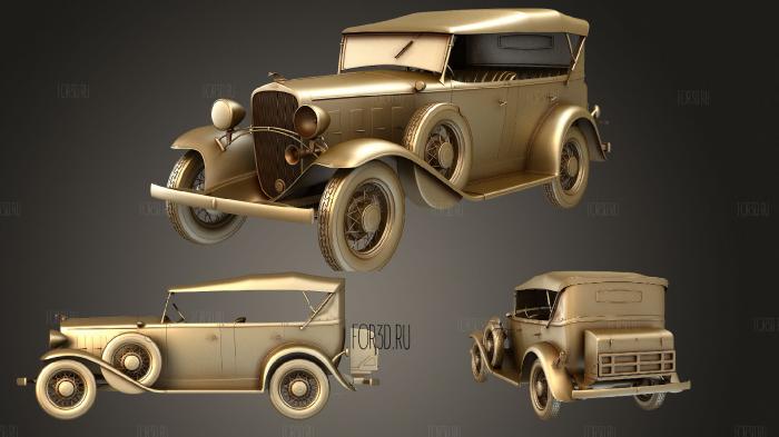 4- дверный Фаэтон Chevrolet Confederate 1932 3d stl модель для ЧПУ