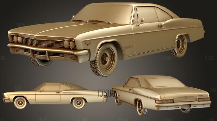 Chevrolet Impala SS SportCoupe 1966 3d stl модель для ЧПУ