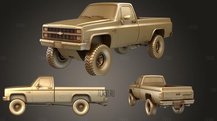 Chevrolet K10 Silverado 1984 stl model for CNC