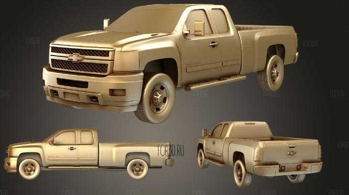 Chevrolet Silverado HD удлиненный ЛонгБед 2011 3d stl модель для ЧПУ