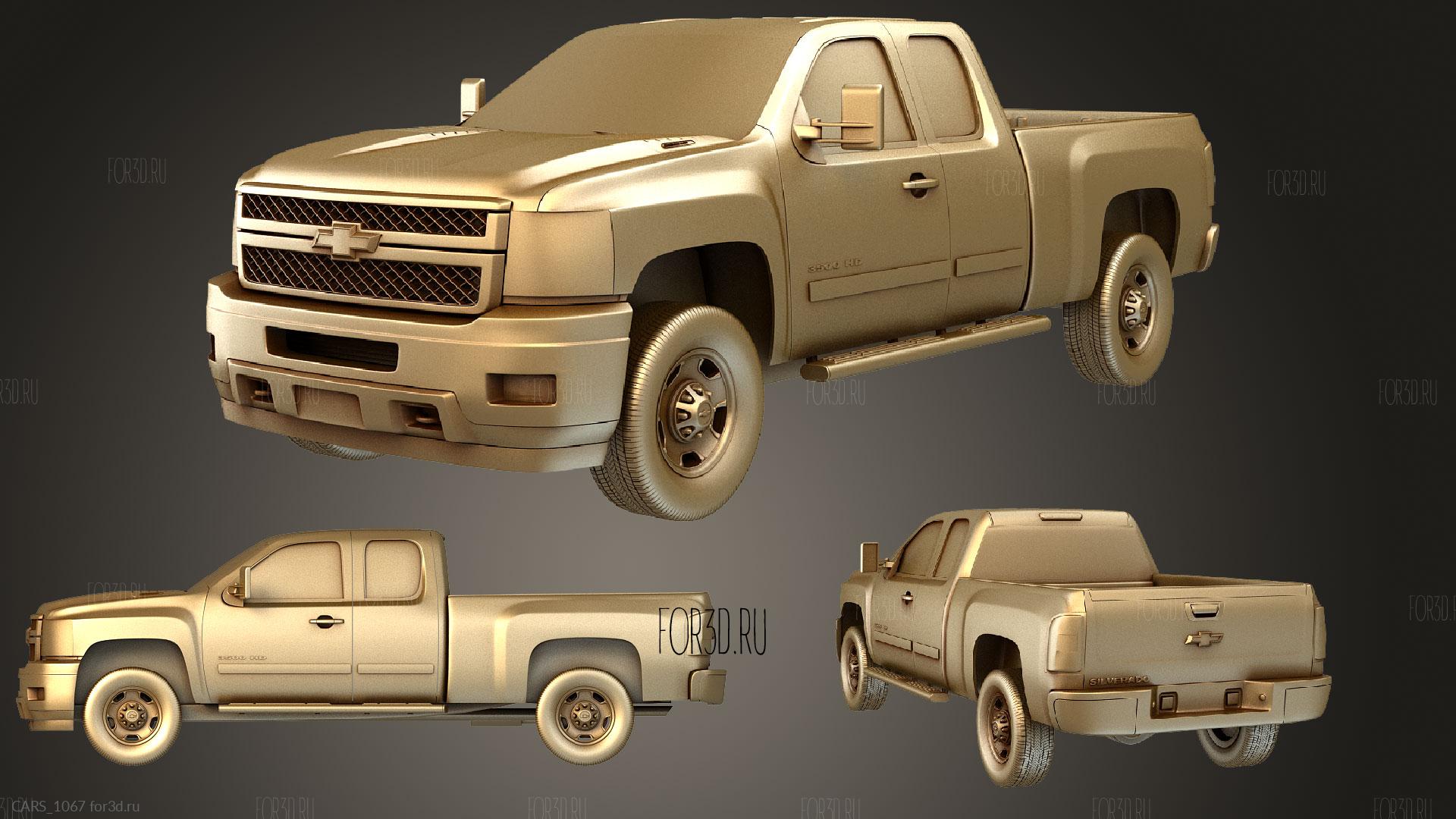 Стандарт Chevrolet Silverado HD ExtendedCab 2011 - 3d stl модель для ЧПУ