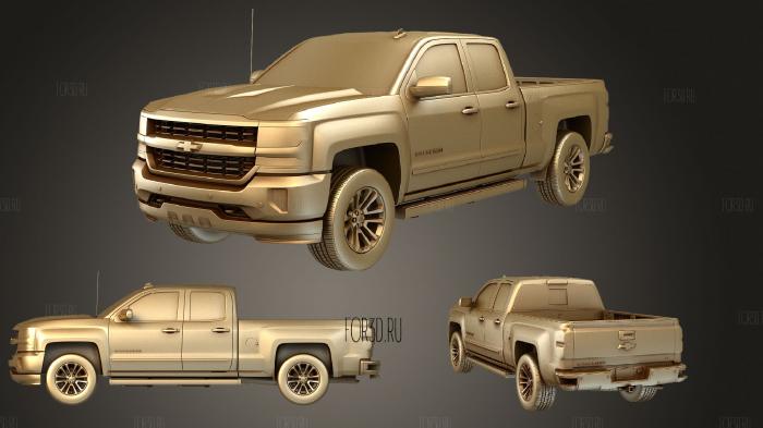 Chevrolet lt double cab stb stl model for CNC