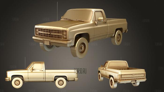 Chevrolet Silverado K10 3d stl модель для ЧПУ