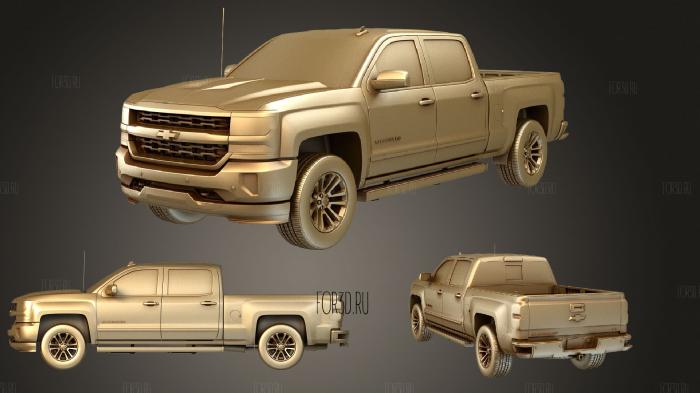 Chevrolet silverado ltzcrew cabstandart box 2016 3d stl модель для ЧПУ