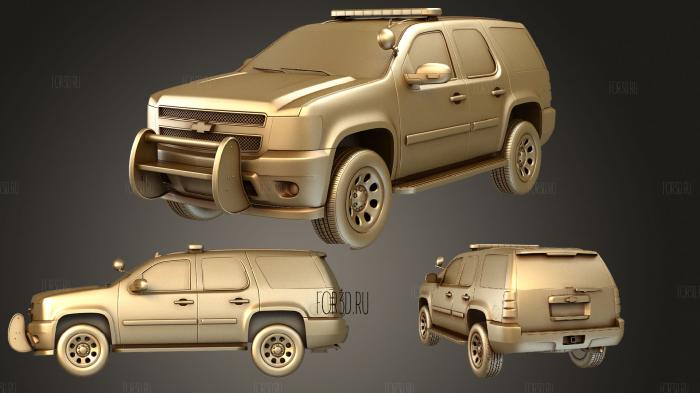 Chevrolet tahoe полиция 3d stl модель для ЧПУ