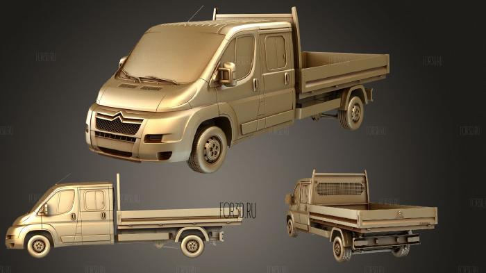 Грузовой автомобиль citroen jumper crew cab 2014 3d stl модель для ЧПУ