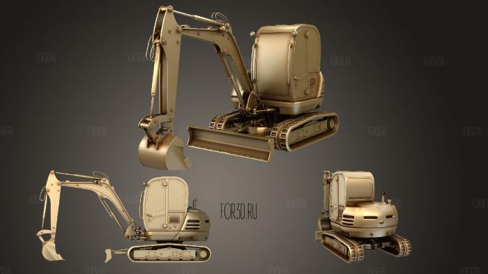 Compact Track Excavator stl model for CNC