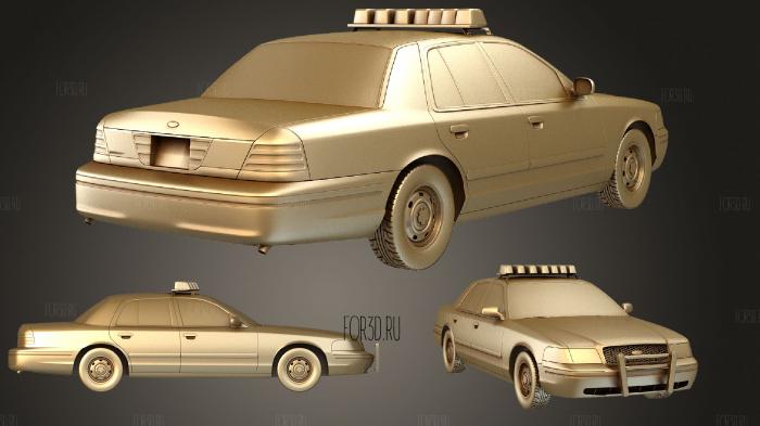 Crown Victoria Police Car 1998 2011 stl model for CNC