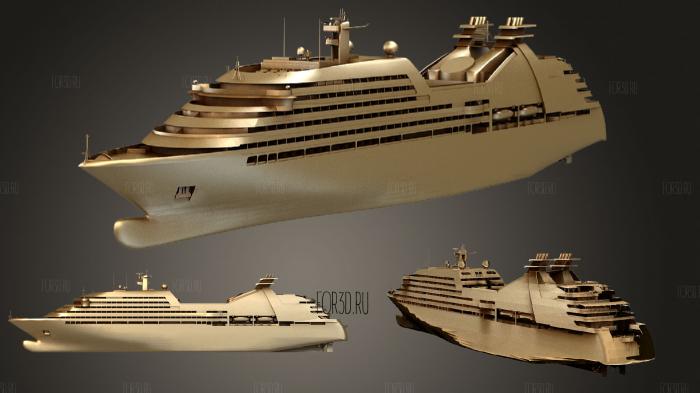 CruiseShip (3dsMax 2014) stl model for CNC