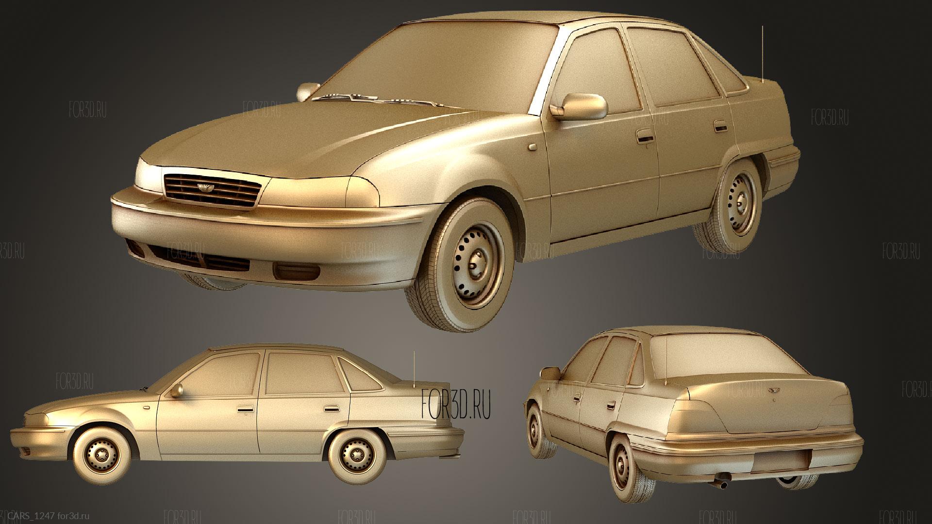 Daewoo Nexia Седан 1996 - 3d stl модель для ЧПУ