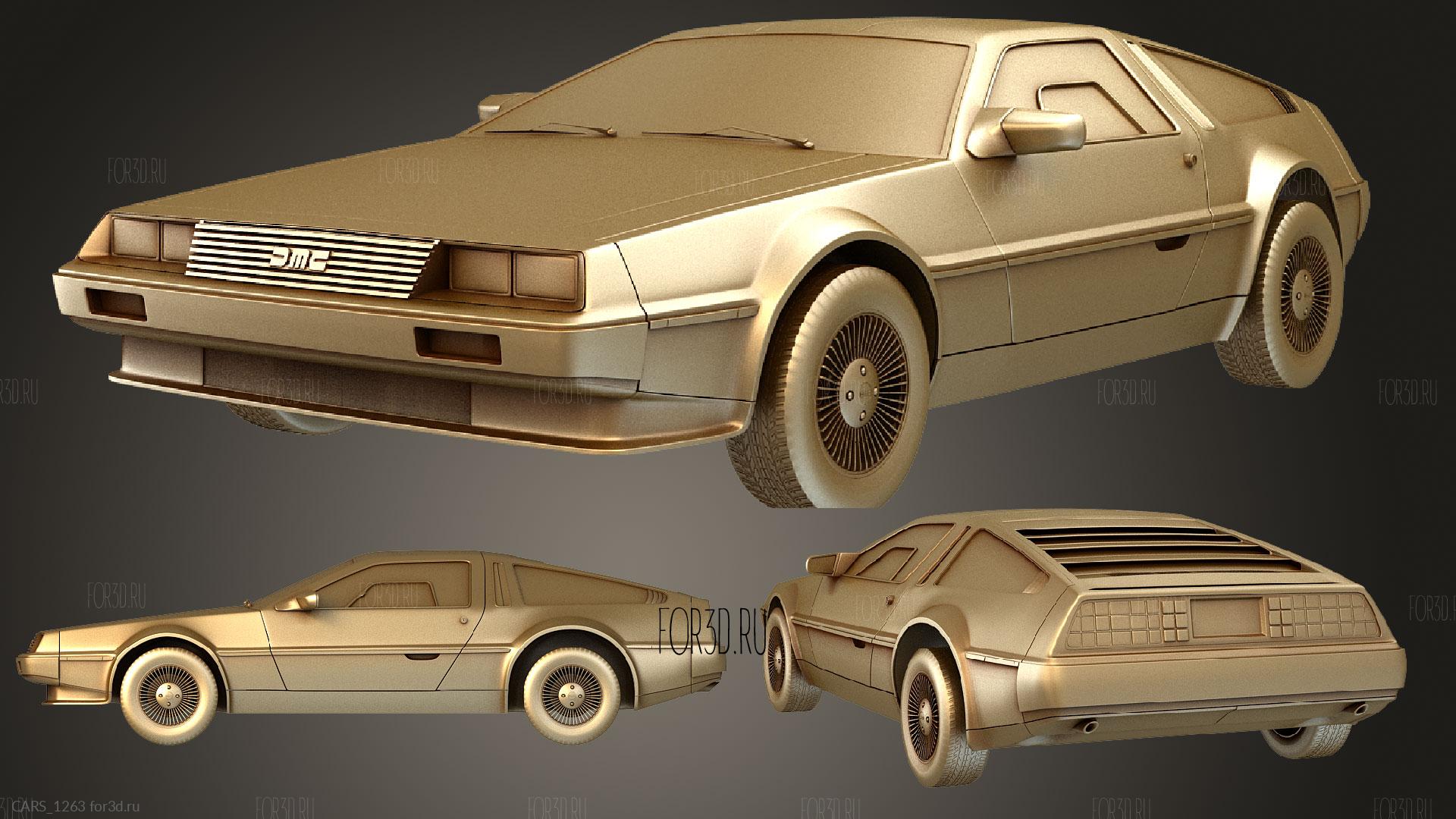 DeLorean DMC 12 1981 - 3d stl модель для ЧПУ