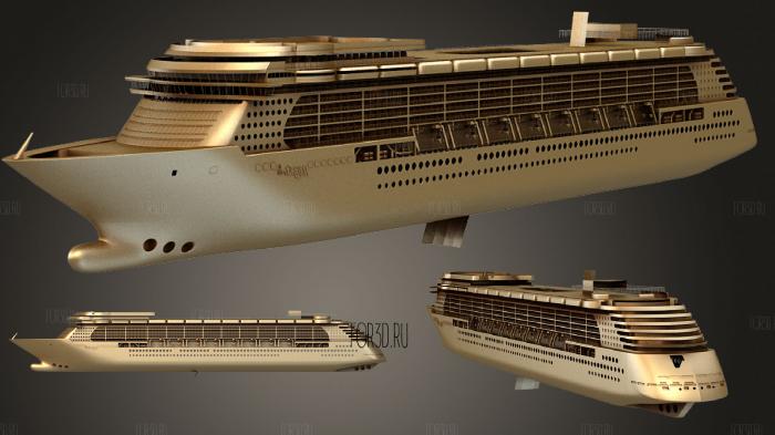 Disney Dream Cruise Ship stl model for CNC