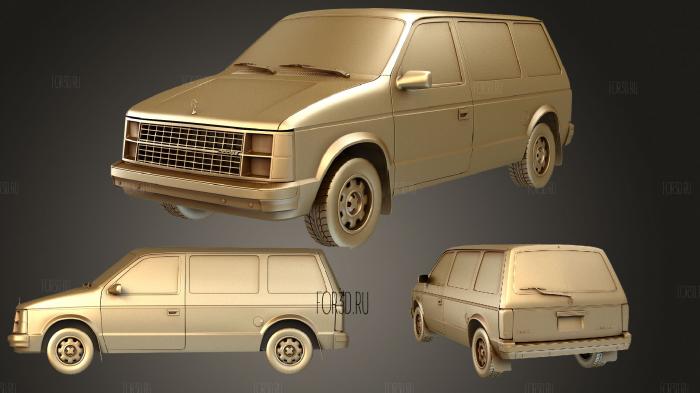 Dodge Caravan (Mk1) 1984 stl model for CNC