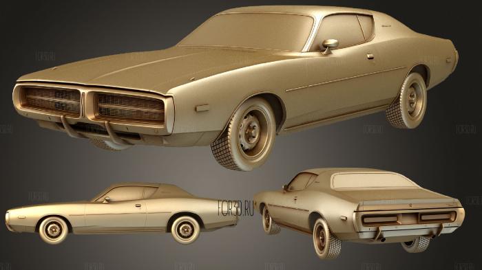 Dodge Charger (Mk3) 1972 3d stl модель для ЧПУ