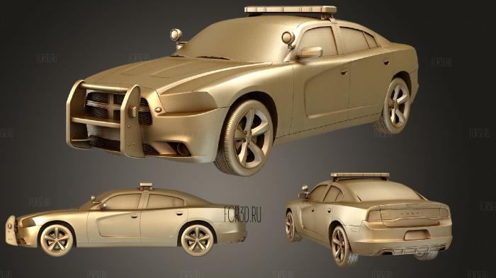 Dodge Charger Police 2011 stl model for CNC