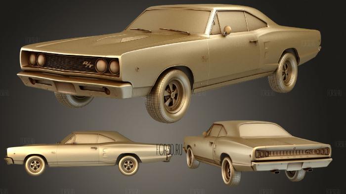 Dodge Coronet WS23 RT Hardtop Coupe 1968 stl model for CNC