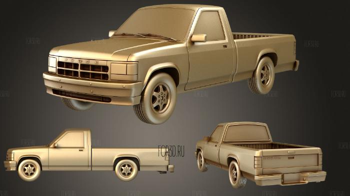 Dodge Dakota (Mk1) RegularCab 1991 stl model for CNC