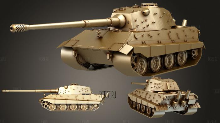 E 75 German Heavy Tank stl model for CNC