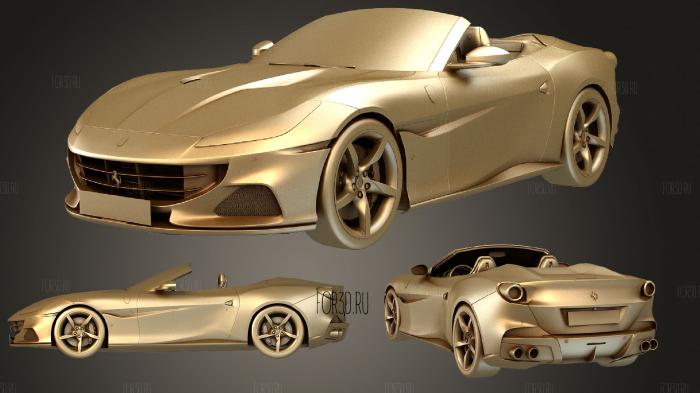 Ferrari Portofino M 2021 stl model for CNC