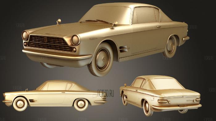 Fiat 2300 S coupe 1961 stl model for CNC