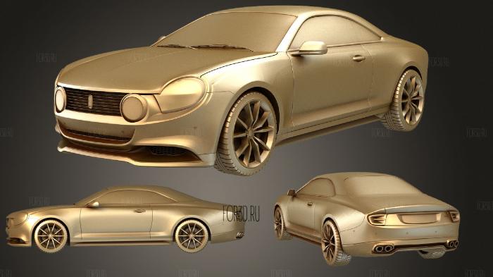 Концепт-купе Fiat Torino 3d stl модель для ЧПУ